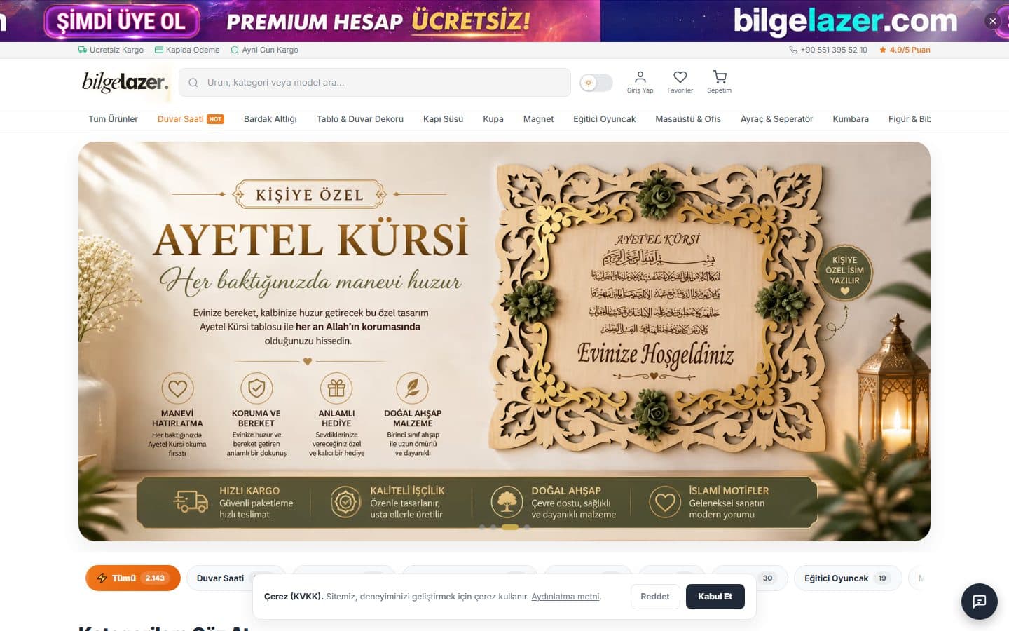 Bilge Lazer — E-Ticaret • Online Mağaza